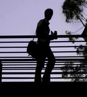 staff member in the shadows