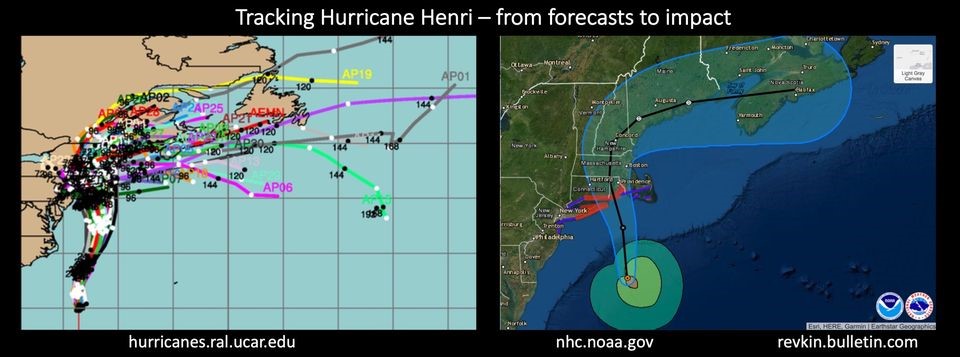 Tracking Hurricane Henri-from forecasts to impact