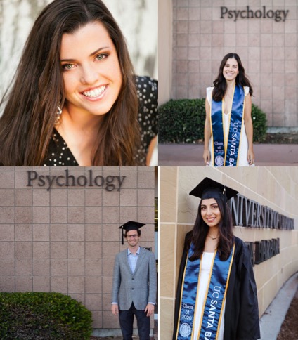 University Award of Distinction Winners Morgan Fitzgerald, Tashia Ovais, Sean Reilly, Vanessa Veloz