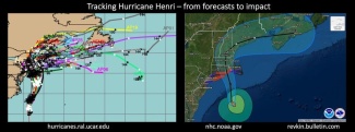 Tracking Hurricane Henri-from forecasts to impact